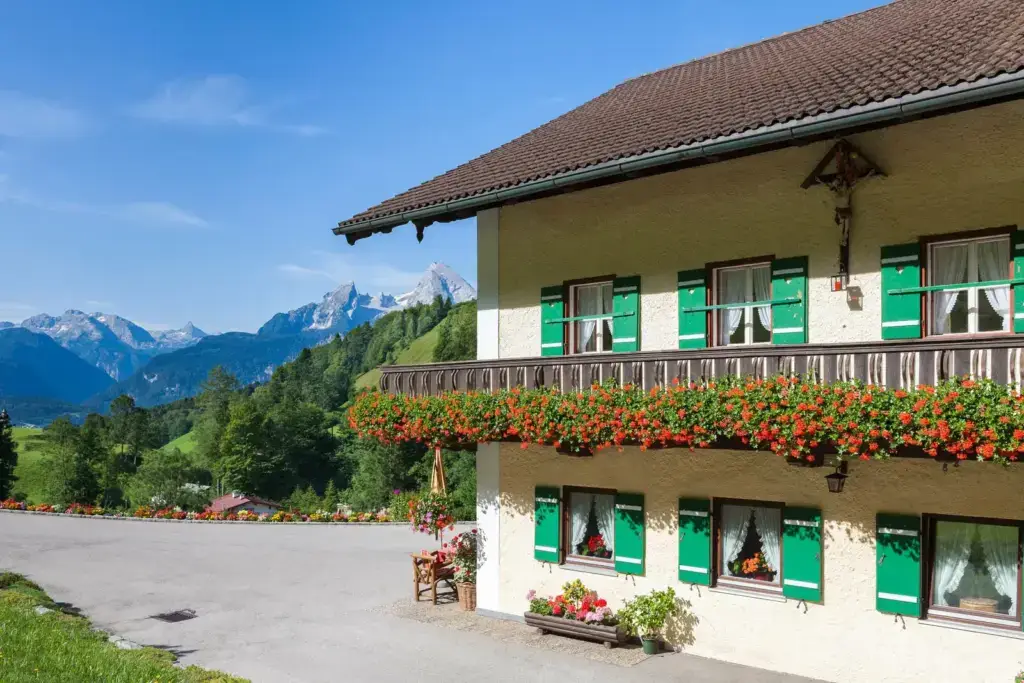 Balkon des Gästehauses Brunnerlehen mit Blick zum Watzmann